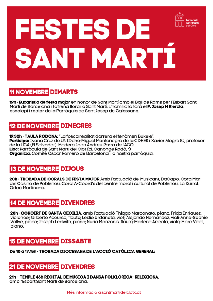 Programa de les Festes de Sant Martí 2025